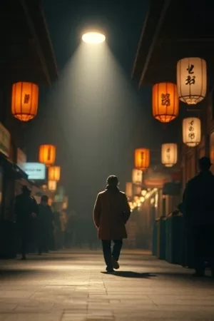 《盐与月台》中清晨月台与盐白色站牌的画面