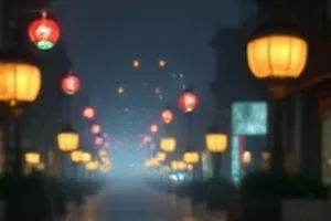 《灯塔守夜人》中孤立灯塔与风暴海面远景