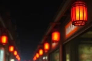 《雨夜收信人》中雨中投递信件的门廊场景